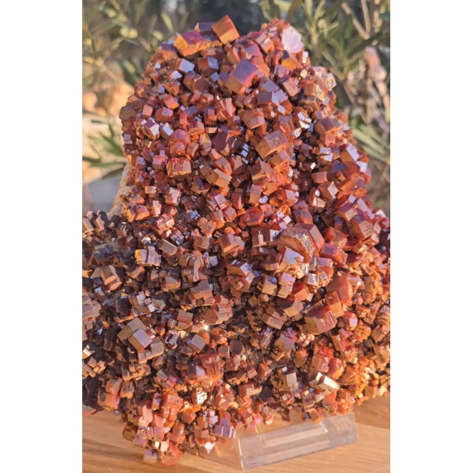 Vanadinit Stufe XXL 24cm Höhe mit intensiver Farbe in perfektem Zustand und 5,2kg.