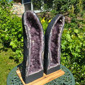 Amethystdrusen Paar – Amethyst Geoden Paar – Frieden und Harmonie – UNIKAT Nr. 194