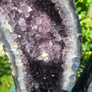 Amethystdrusen Paar – Amethyst Geoden Paar – Frieden und Harmonie – UNIKAT Nr. 194