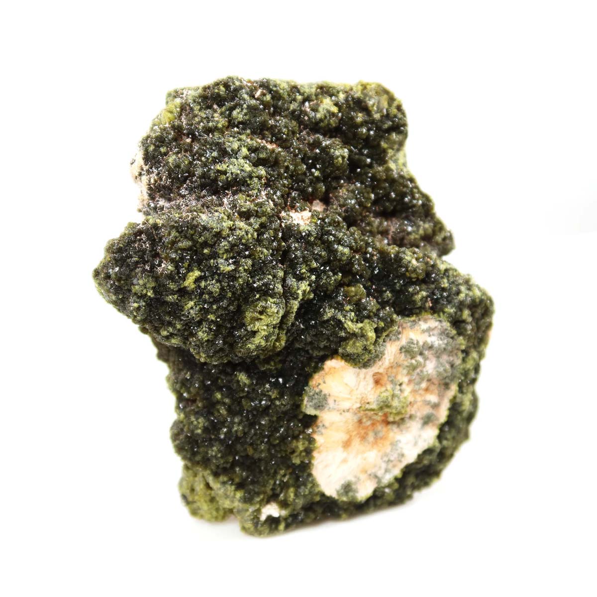 Epidot Kristall mit Prehnit aus Marokko, naturbelassen, 8x6x2 cm, Sammlerstück für Mineralienliebhaber, Nr. 31