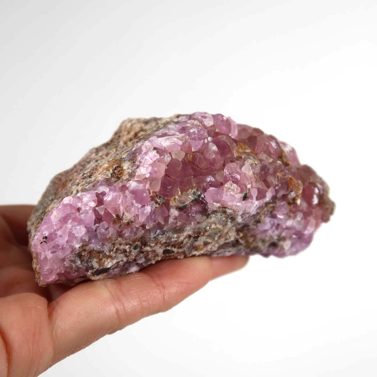Kobalt Calcit Rohstein 9x6x4 cm in einzigartigem Pink, naturbelassener Mineralien Unikat Nr. 5 aus Marokko, für Sammler.
