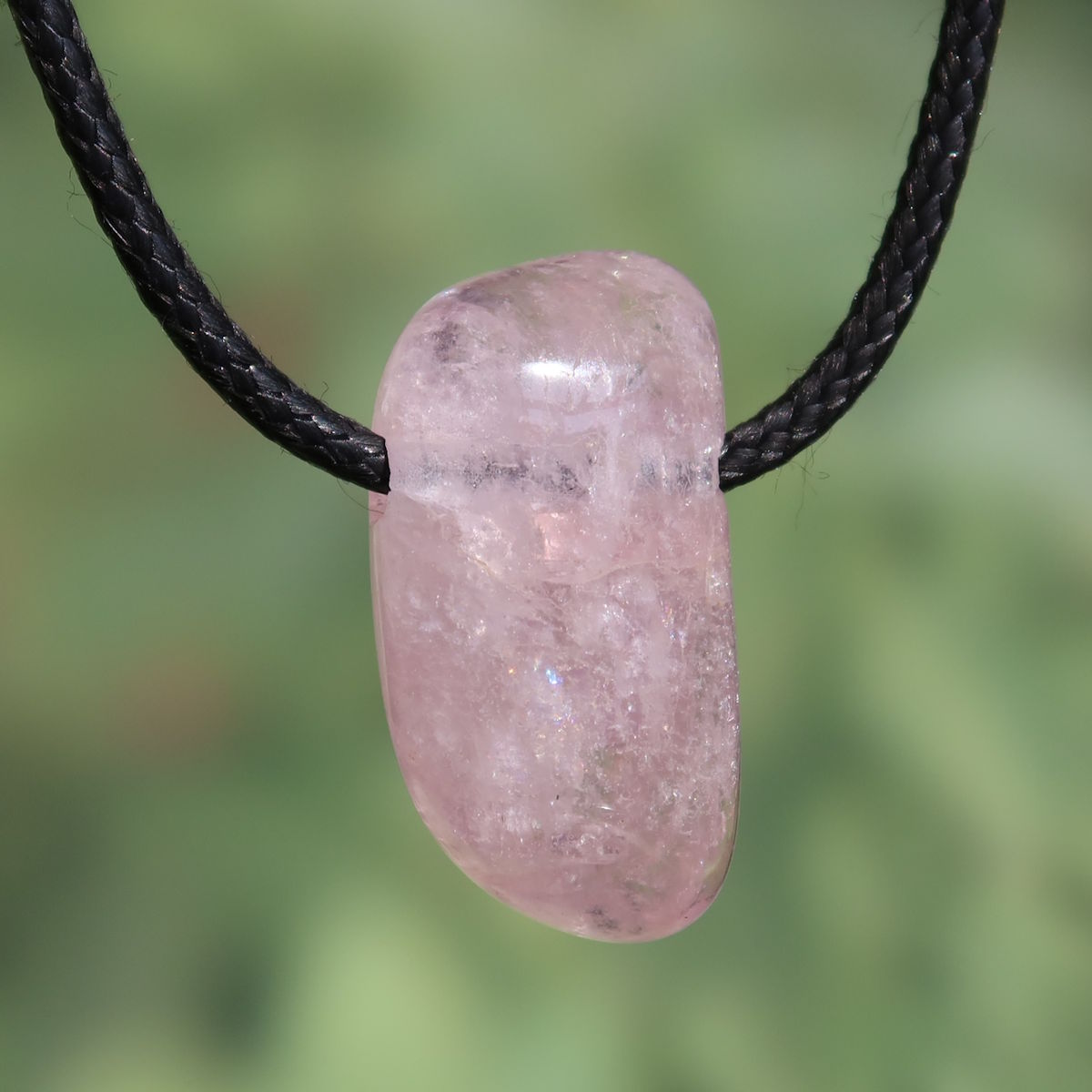 Morganite perfurado - rosa intenso - amor e harmonia - nº 4