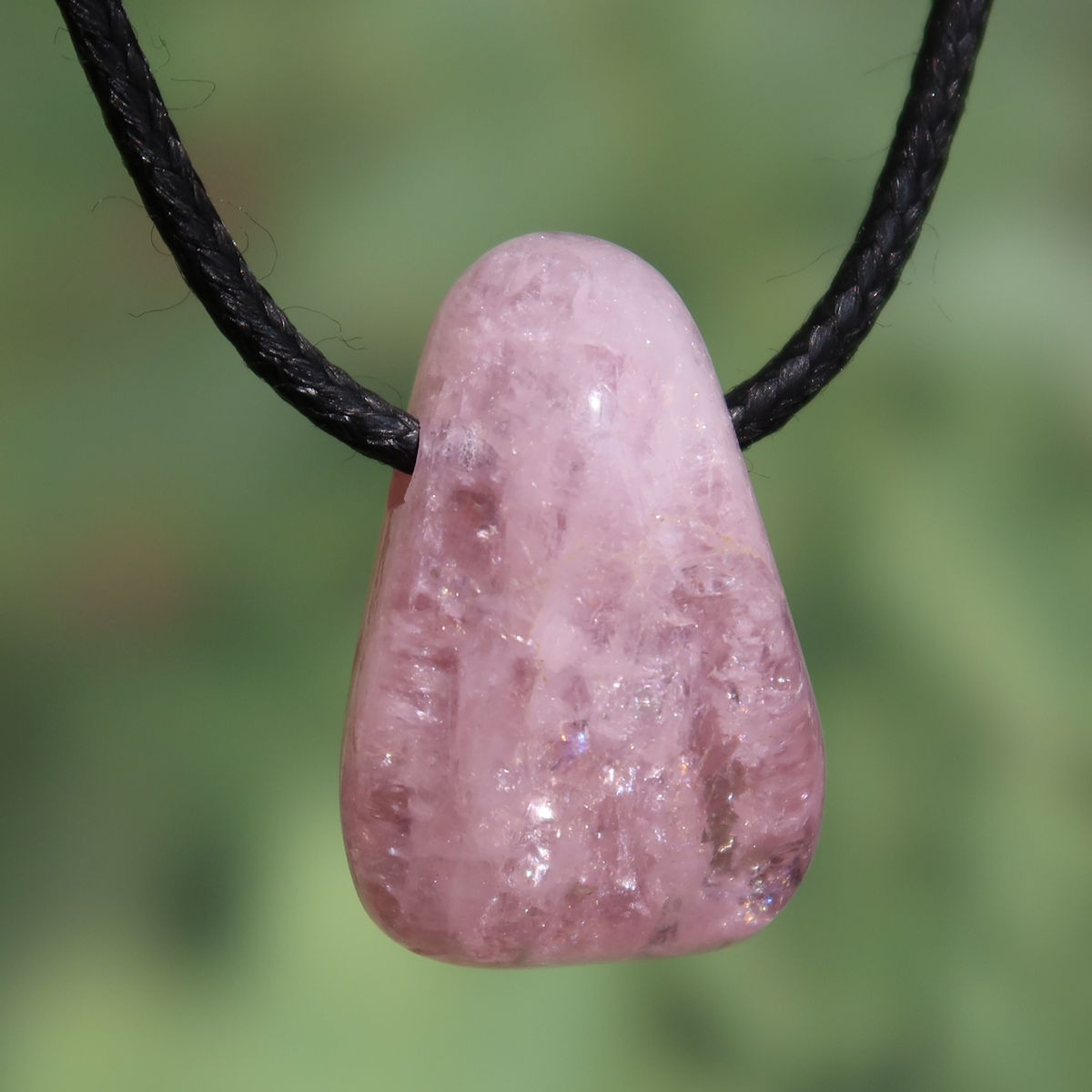 Morganite perfurado - rosa intenso - amor e harmonia - nº 2