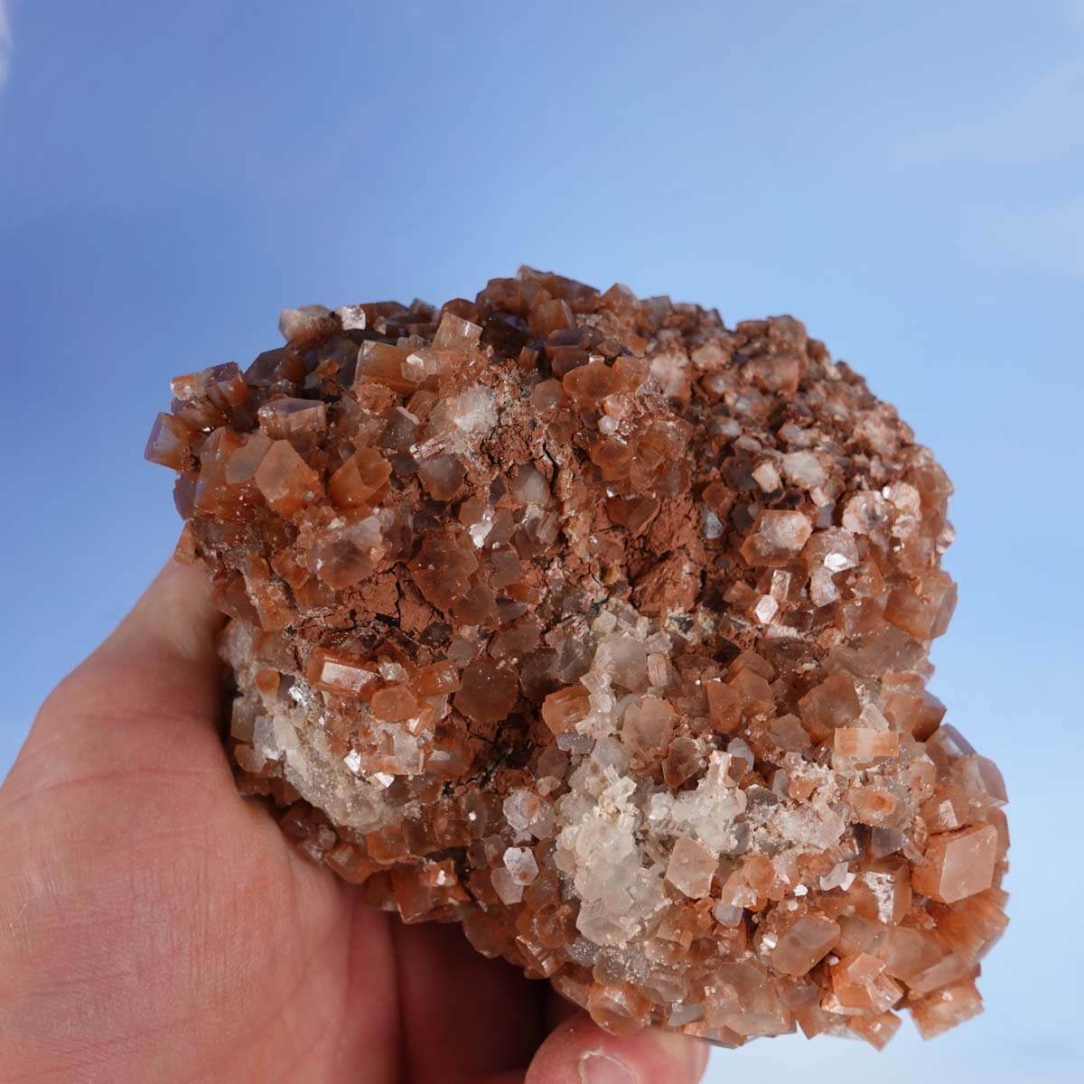 Natürliche rohe Aragonit Kristall Stufe 12x7 cm aus Marokko, perfekte sternförmige Kristallstruktur, ideales Sammlerstück