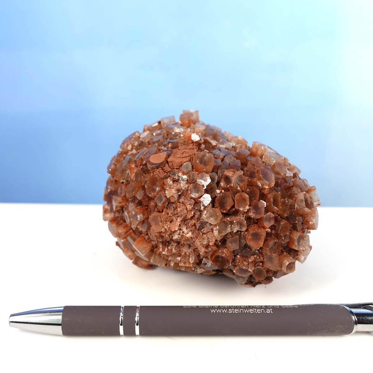 Natürliche rohe Aragonit Kristall Stufe aus Marokko, 10x7 cm, mit charakteristischen sternförmigen Kristallen, Sammler und Liebhaber.