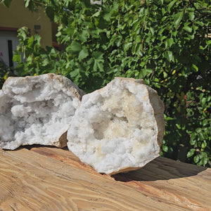 Kvartsgeode åben -XXL– Heldgeode – Stabilitet og klarhed – 30x25x20cm - Unikat nr. 17