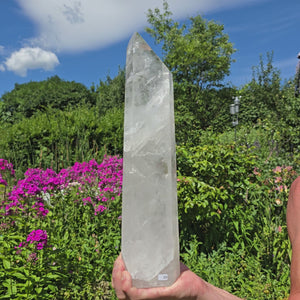 Bergkristall, Quarz, Obelisk geschliffen - 40x10x7 cm - Nr 39