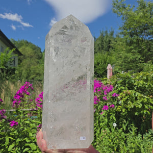 Bergkristall, Quarz, Obelisk geschliffen - 34x14x9 cm - Nr 31