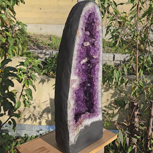 Amethyst mit Calcit 