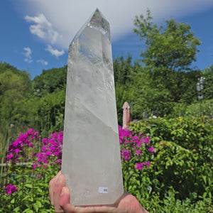 Bergkristall, Quarz, Obelisk geschliffen - 32x10x8 cm - Nr 46