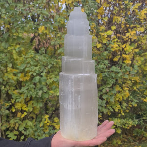 Steinwelten Selenit Lampe