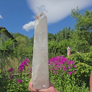 Bergkristall, Quarz, Obelisk geschliffen - 41x9x7 cm - Nr 40