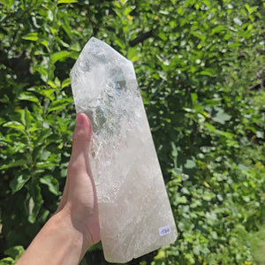 Bergkristall, Quarz, Obelisk geschliffen - 24x9x6 cm - Nr 184