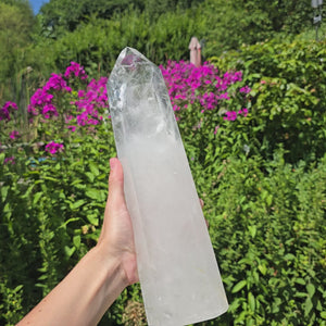 Bergkristall, Quarz, Obelisk geschliffen - 32x8x5 cm - Nr 70