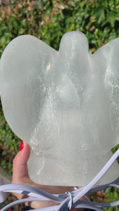 Engel Lampe aus Selenit