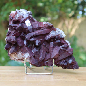 Seltene Hämatit Quarz Bergkristall Stufe (Eisenquarz) 19x12x7cm Marokko Nr. 64