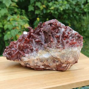 Seltene Hämatit Quarz Bergkristall Stufe (Eisenquarz) 22x18x15cm Marokko Nr. 36