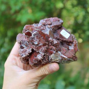 Seltene Hämatit Quarz Bergkristall Stufe (Eisenquarz) 10x7x6cm Marokko Nr. 47