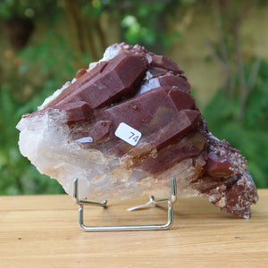 Seltene Hämatit Quarz Bergkristall Stufe (Eisenquarz) 14x13x8cm Marokko Nr. 74