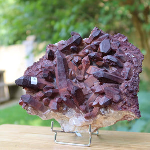 Seltene Hämatit Quarz Bergkristall Stufe (Eisenquarz) 16x14x10cm Marokko Nr. 69