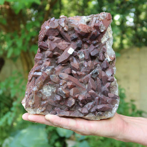 Seltene Hämatit Quarz Bergkristall Stufe (Eisenquarz) 20x17x9cm Marokko Nr. 44