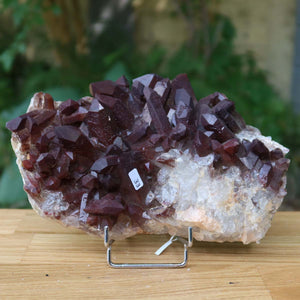Seltene Hämatit Quarz Bergkristall Stufe (Eisenquarz) 21x14x7cm Marokko Nr. 33
