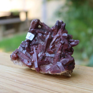 Seltene Hämatit Quarz Bergkristall Stufe (Eisenquarz) 8x7x5cm Marokko Nr. 52