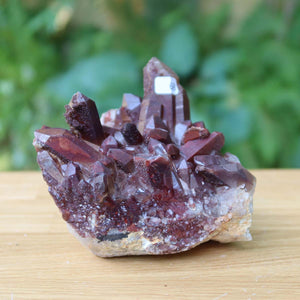 Seltene Hämatit Quarz Bergkristall Stufe (Eisenquarz) 12x11x9cm Marokko Nr. 68