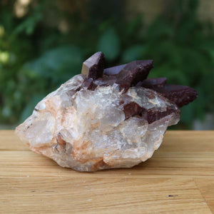 Seltene Hämatit Quarz Bergkristall Stufe (Eisenquarz) 15x9x9cm Marokko Nr. 77