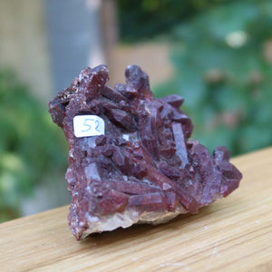Seltene Hämatit Quarz Bergkristall Stufe (Eisenquarz) 8x7x5cm Marokko Nr. 52
