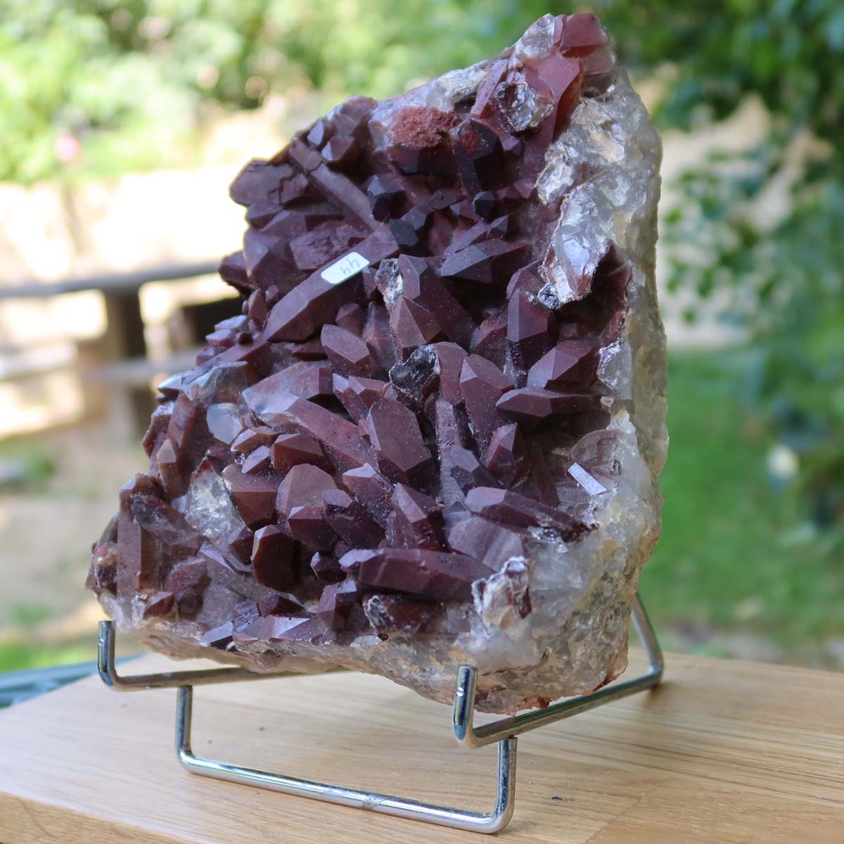 Seltene Hämatit Quarz Bergkristall Stufe (Eisenquarz) 20x17x9cm Marokko Nr. 44