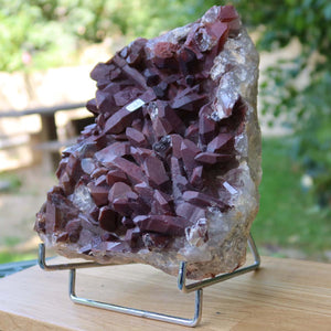Seltene Hämatit Quarz Bergkristall Stufe (Eisenquarz) 20x17x9cm Marokko Nr. 44