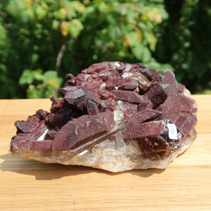 Seltene Hämatit Quarz Bergkristall Stufe (Eisenquarz) 21x16x7cm Marokko Nr. 40