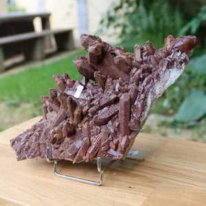 Seltene Hämatit Quarz Bergkristall Stufe (Eisenquarz) 23x10x10cm Marokko Nr. 23