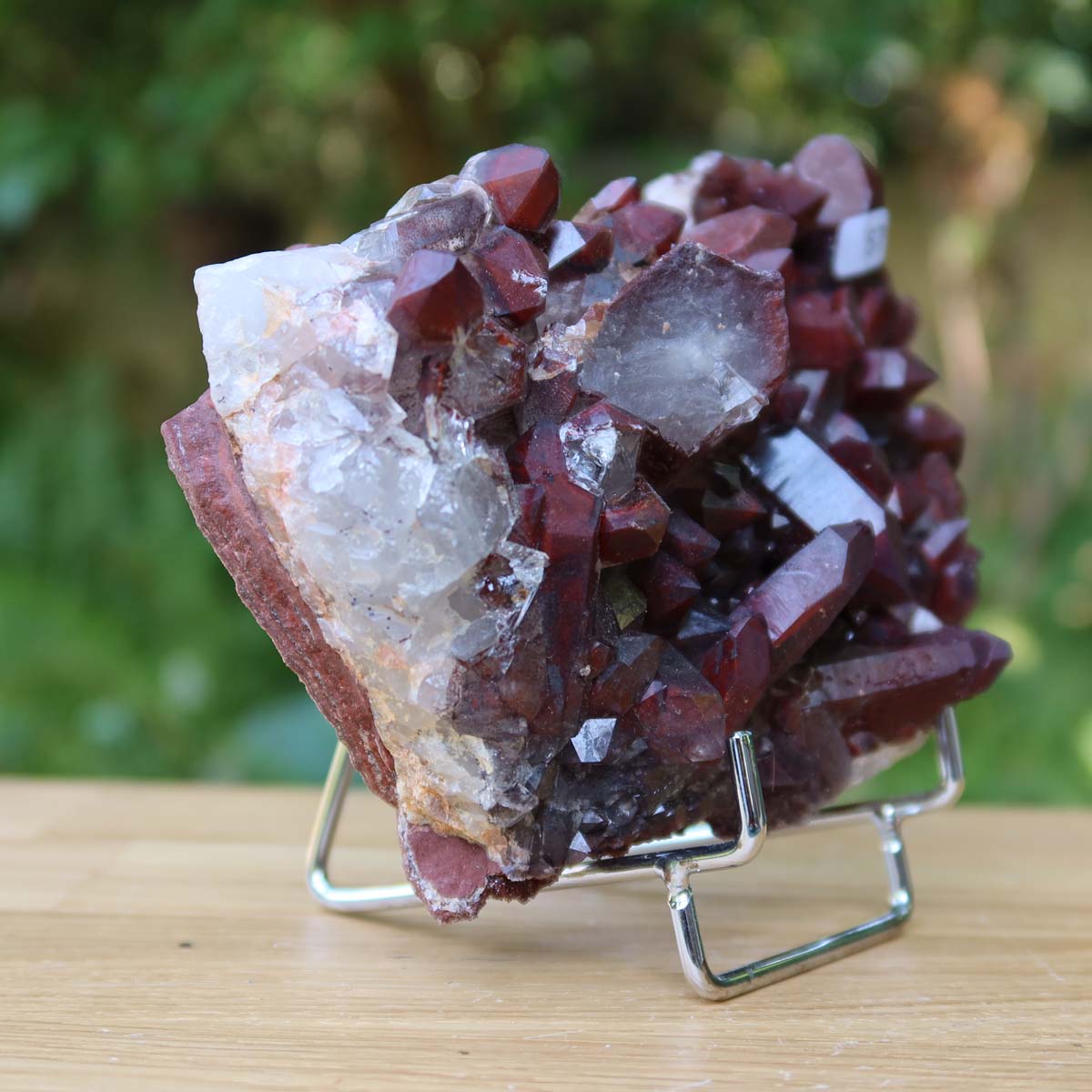 Seltene Hämatit Quarz Bergkristall Stufe (Eisenquarz) 14x9x5cm Marokko Nr. 57
