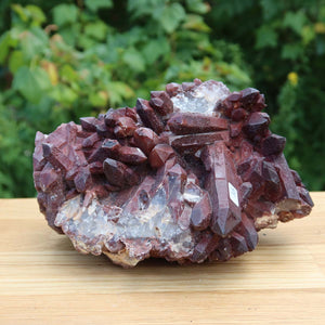 Seltene Hämatit Quarz Bergkristall Stufe (Eisenquarz) 18x14x10cm Marokko Nr. 41