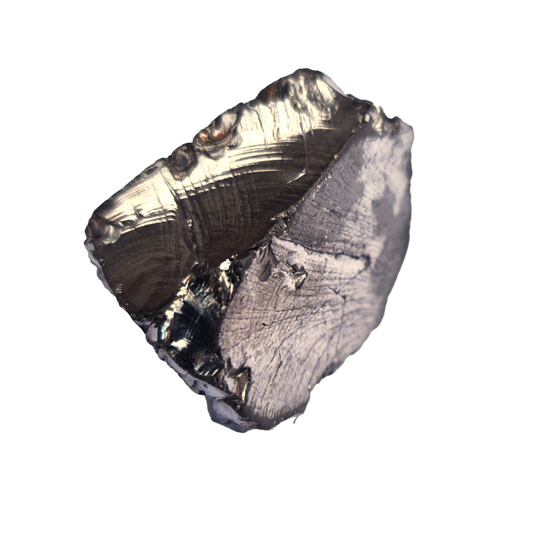 Edelschungit Rohstein - 40x24mm Harmonie und Schutz - UNIKAT Nr.21 auf Holzoberfläche, Naturmineral schungit für Wasseraufbereitung